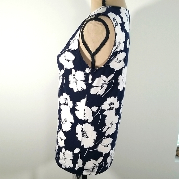 Jones New York Collection Sleeveless Floral Top. S - Picture 3 of 9